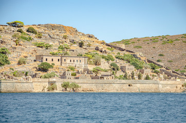Fototapeta na wymiar View of Spinalonga island of lepers in Crete, Greece