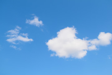 Beautiful background of blue sky and white clouds. Texture.