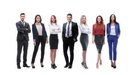 Fototapeta premium group of young entrepreneurs standing in a row