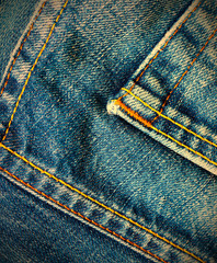seams of jeans