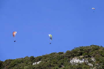 Paraglider over the Pilis mountain