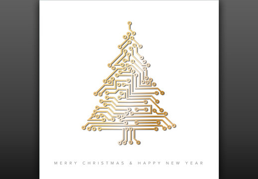 Circuit Tree Holiday Card Layout