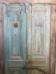 Fototapeta na wymiar Antique Blue Doors