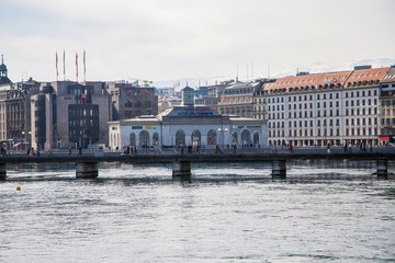 Obraz premium Cruiser ship. Geneva lake, Switzerland