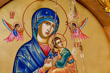 Obraz premium Vranov, Slovakia. 2019/8/22. Icon of the Mother of Perpetual Help. Convent of the Holy Trinity in Lomnica.