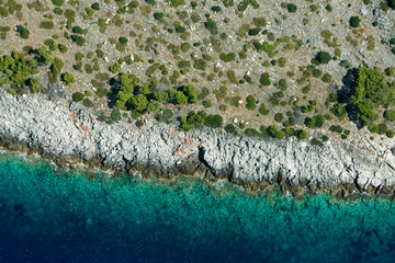 Aerial view of Lastovo island, Croatia