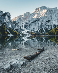 glacier lake in the alps