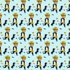 seamless pattern with people