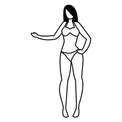 woman in swimsuit design vector illustration