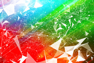 Abstract Technology Geometric Polygonal Mesh Lines Background Wall