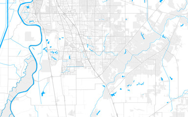 Rich detailed vector map of Elk Grove, California, USA