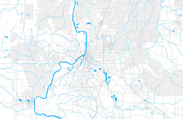 Fototapeta na wymiar Rich detailed vector map of Salem, Oregon, USA