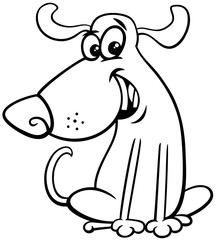 funny dog animal character coloring book