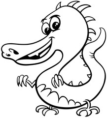 cartoon dragon fantasy character coloring page