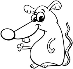 rat or mouse character coloring book
