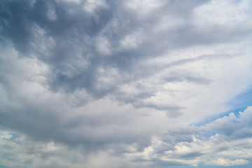 Dramatic sky with stormy clouds