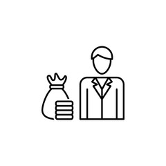 Financial, businessman icon. Element of financial icon