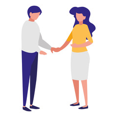 Fototapeta premium avatar couple icon vector illustration