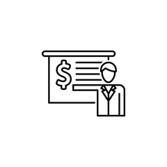 Financial, presentation icon. Element of financial icon