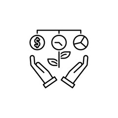 Financial, growth icon. Element of financial icon