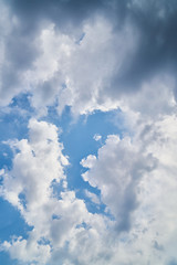 Blue sky with white clouds