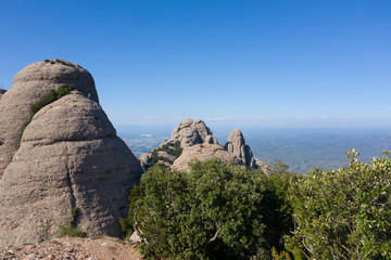 Monistrol de Montserrat, Cataluna, Spain aerial view  