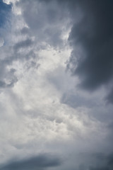 Dramatic sky with stormy clouds