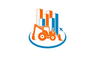 Excavator and the city icon
