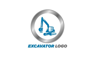 Excavator icon logo