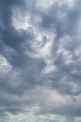 Fototapeta premium Dark sky and dramatic black cloud before rain