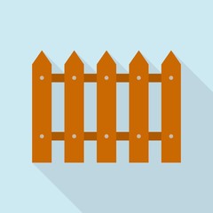Home wood fence icon. Flat illustration of home wood fence vector icon for web design
