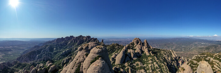 Monistrol de Montserrat, Cataluna, Spain aerial view  