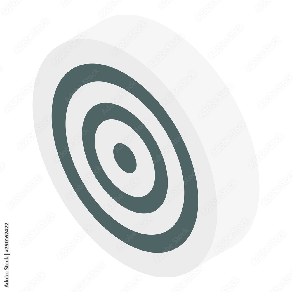 Aufkleber business target icon. isometric of business target vector icon for web design isolated on white back
