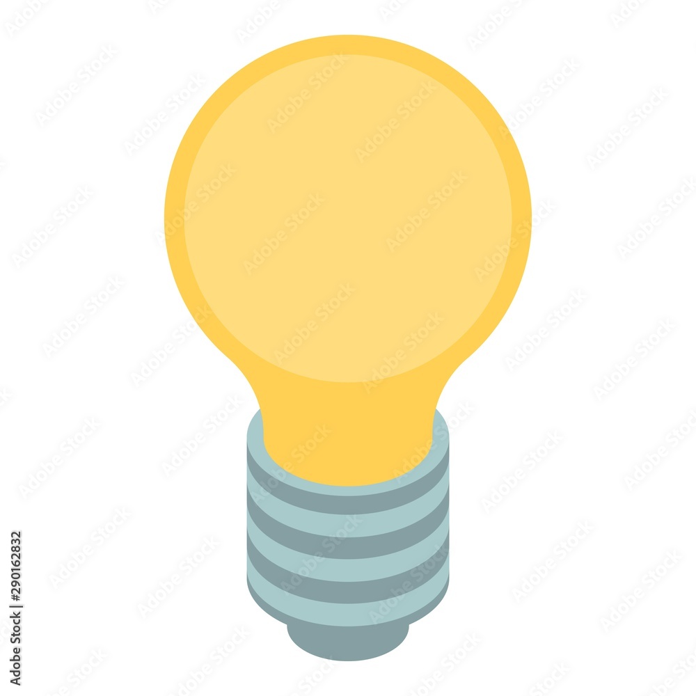 Aufkleber bulb idea icon. isometric of bulb idea vector icon for web design isolated on white background