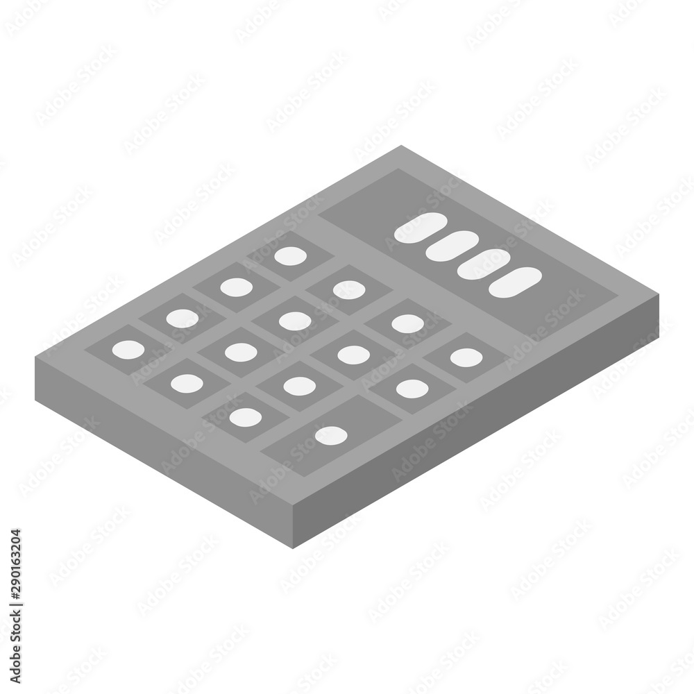 Aufkleber office calculator icon. isometric of office calculator vector icon for web design isolated on white 