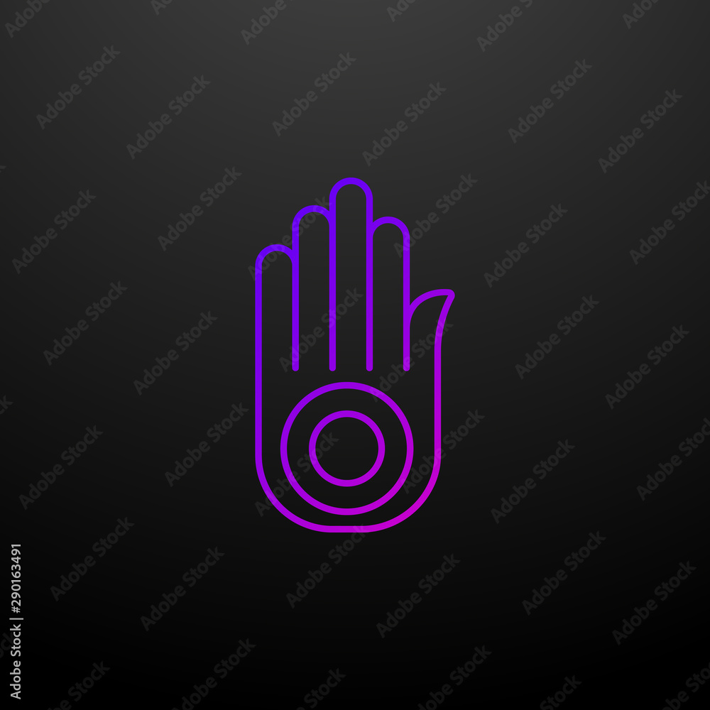 Poster jainism outline nolan icon. elements of religion set. simple icon for websites, web design, mobile a
