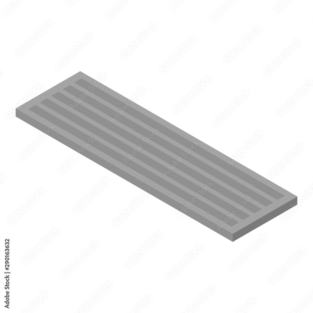 Poster futuristic keyboard icon. isometric of futuristic keyboard vector icon for web design isolated on wh