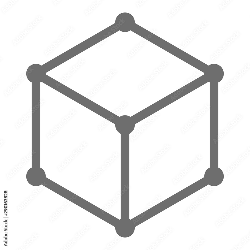 Poster cube icon. isometric of cube vector icon for web design isolated on white background