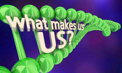 What Makes Ua Us DNA Secret Code Heredity Words 3d Illustration