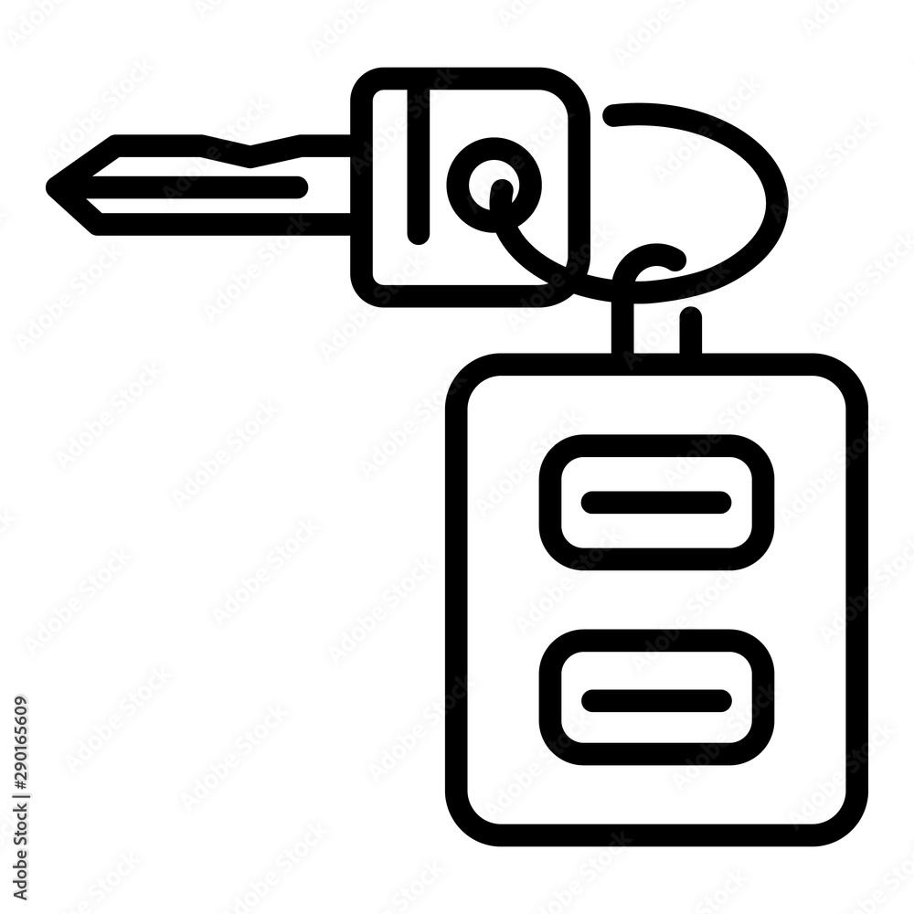 Poster car key icon. outline car key vector icon for web design isolated on white background