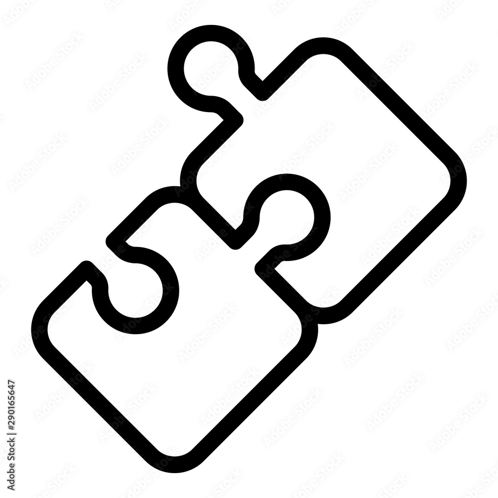 Poster jigsaw icon. outline jigsaw vector icon for web design isolated on white background