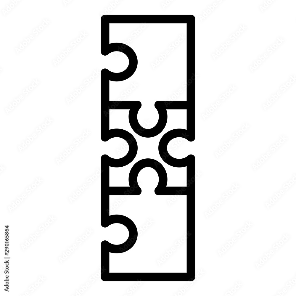 Poster puzzle strategy icon. outline puzzle strategy vector icon for web design isolated on white backgroun