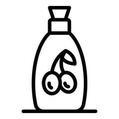 Bottle of olive oil icon. Outline bottle of olive oil vector icon for web design isolated on white background