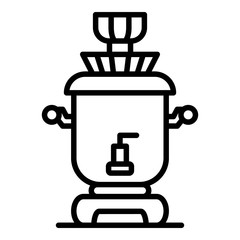 Classic samovar icon. Outline classic samovar vector icon for web design isolated on white background