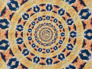 Colorful digital graphic kaleidoscope symmetry mandala style in laser light trial pattern, Tie Dye , spiderweb art background for art projects, banner, business, card,  template