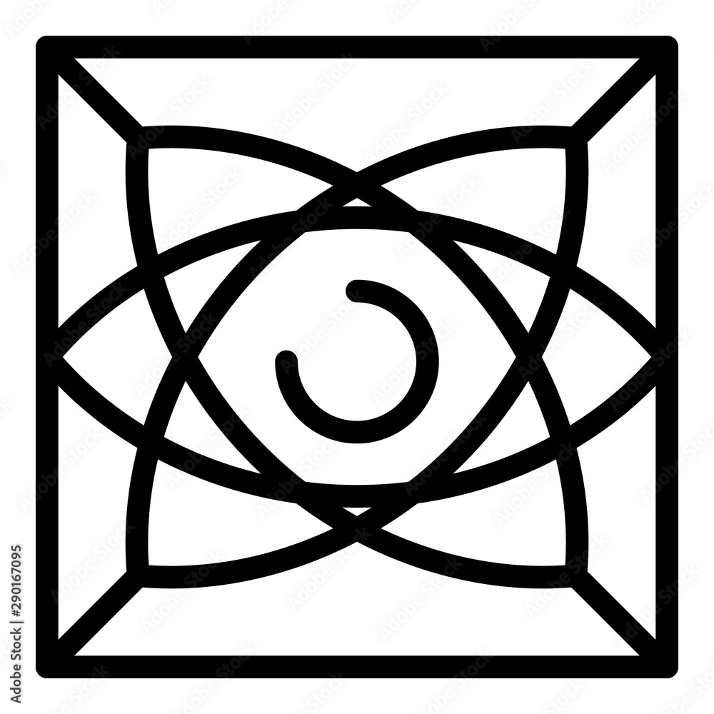 Aufkleber alchemy geometric icon. outline alchemy geometric vector icon for web design isolated on white backg