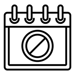 Protest calendar date icon. Outline protest calendar date vector icon for web design isolated on white background