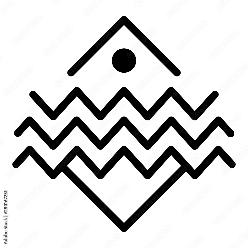 Poster esoteric alchemy icon. outline esoteric alchemy vector icon for web design isolated on white backgro
