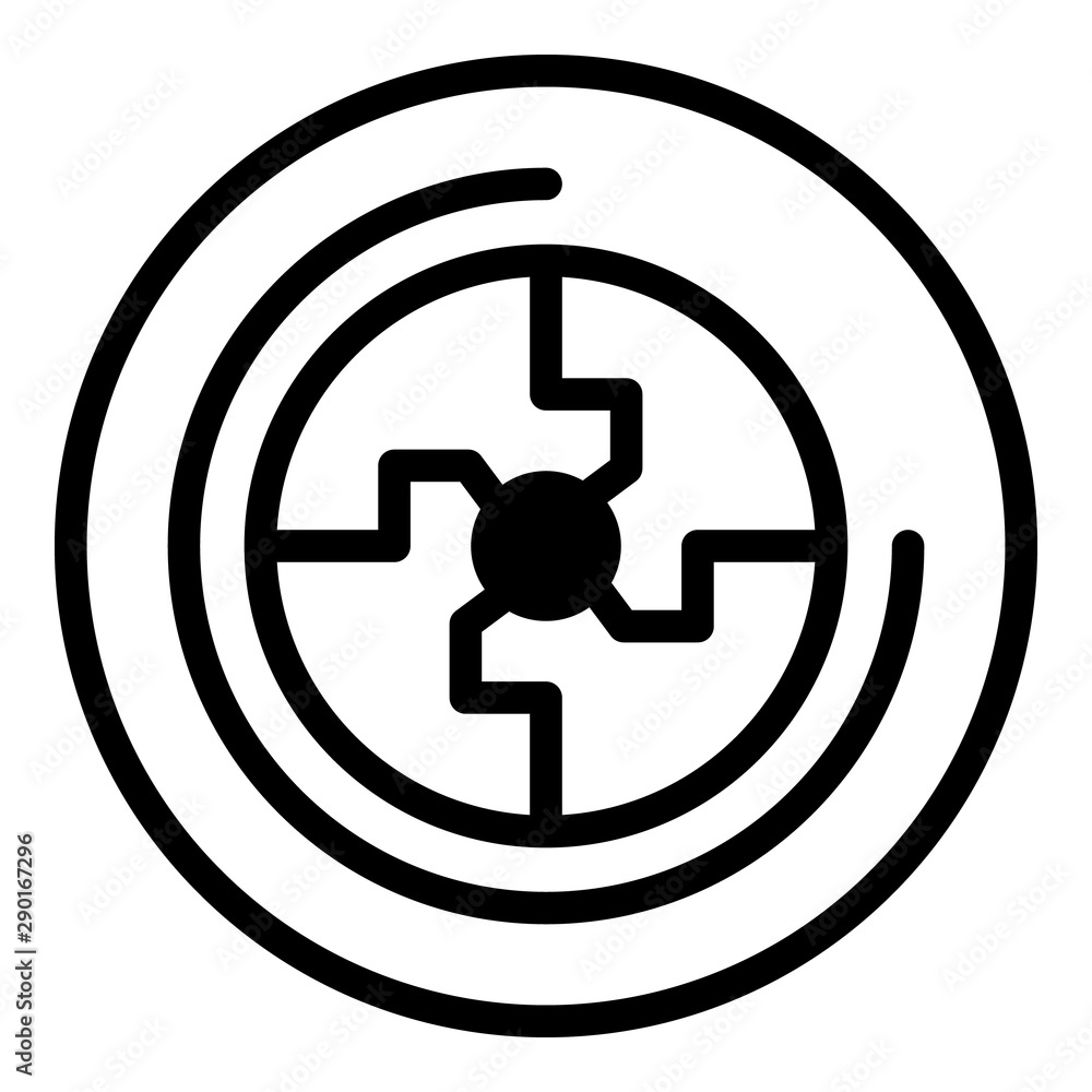 Aufkleber circle alchemy icon. outline circle alchemy vector icon for web design isolated on white background
