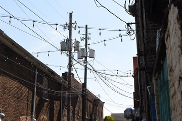 electric pole and wires